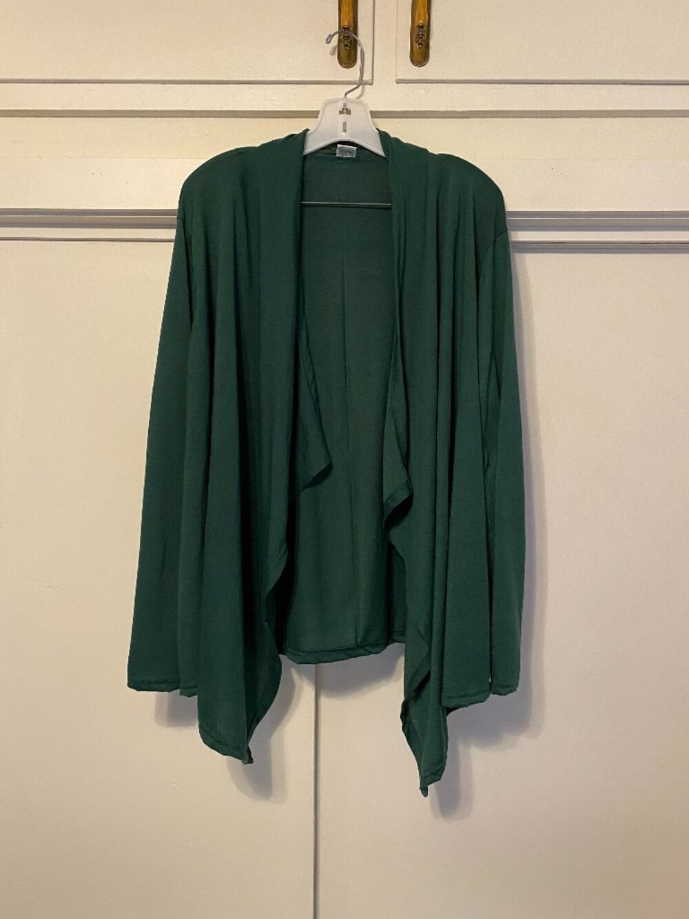 Highness, forest green, loose fit, open front, cardigan, size 3X